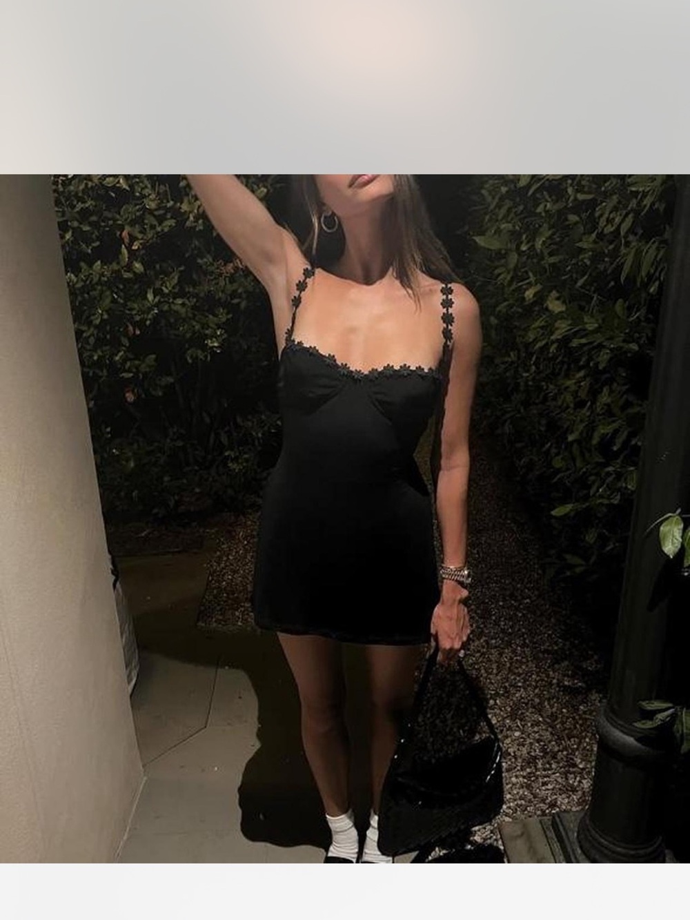 Princess Polly Black Lace-Trim Mini Slip Dress